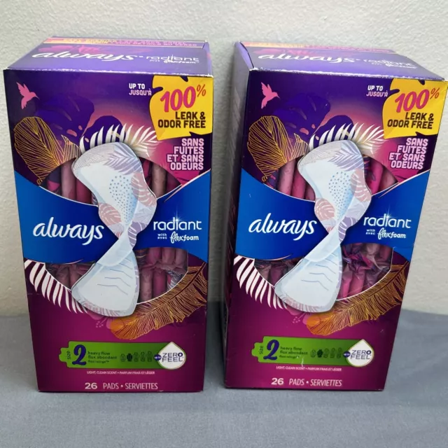 Always Maxi Pads Size 1 Regular Absorbency Unscented 24 Count