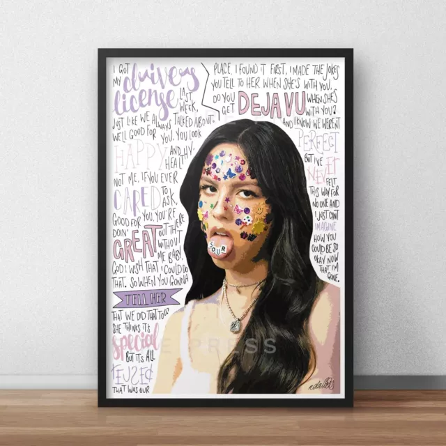 Olivia Rodrigo Poster / Print / Wall Art A3 A2 / Pop / Good 4 U / Sour Album