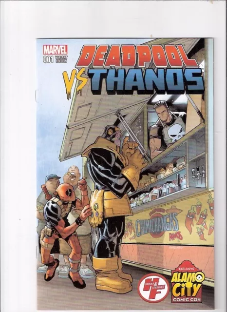 US-Marvel: DEADPOOL vs. THANOS 1! ALAMO  CON EXCLUSIVE PUNISHER VARIANT! SELTEN!