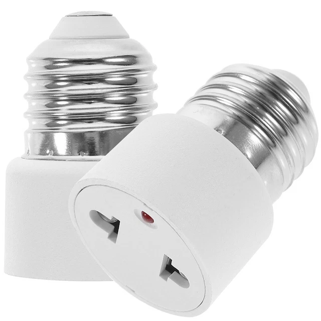 2 piezas convertidor de toma de luz para enchufes de luz E27 convertidor divisor