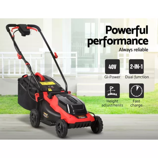 Giantz Lawn Mower Cordless 40V Lithium Battery Electric Lawnmower Kit 34cm Width 3