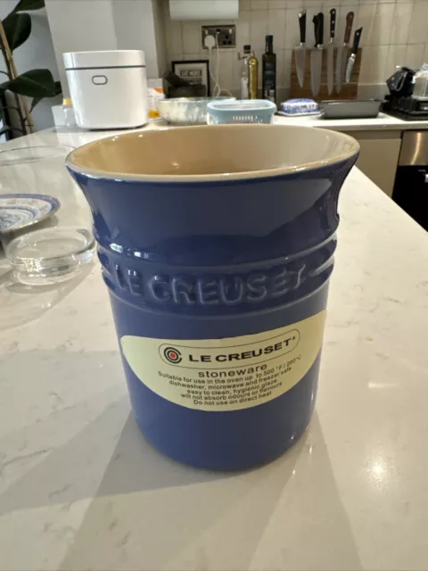 Le Creuset - Blue - Utensil Jar - Holder - Pot - 1.1L - Stoneware - Used