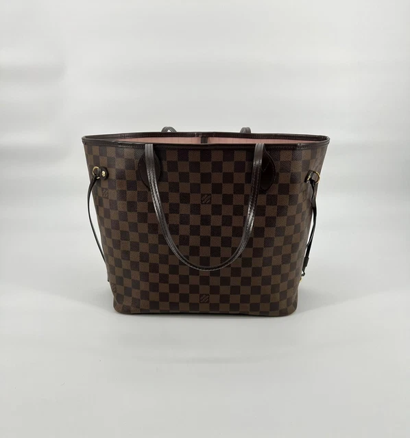 Louis Vuitton Neverfull MM Damier Ebene Tote Bag Brown