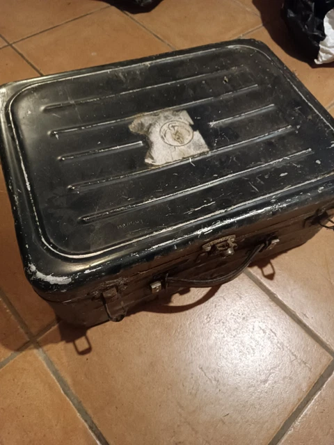 Valise Métal Marine Nationale – Bleu Marine – Vintage Années 60 – Occasion