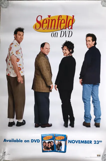 Vtg Seinfeld TV Series DVD Release Promo 2013 Poster 27x39 Rare Advertising WOW!
