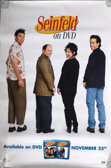 Vtg Seinfeld TV Series DVD Release Promo 2013 Poster 27x39 Rare Advertising WOW!
