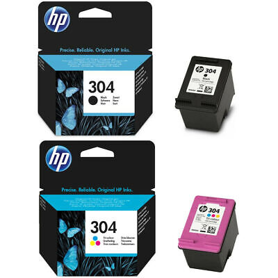 KIT 2 CARTUCCE ORIGINALI HP304 nero + colore UFFICIALI HP - HP304BK + HP304C