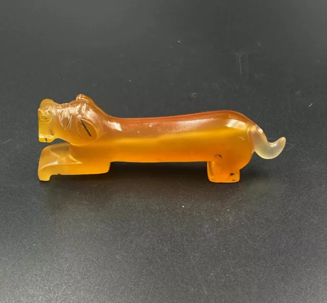 South East Asian Burma Pagan Period Antiquities Agate Tiger Amulet Bead Pendant