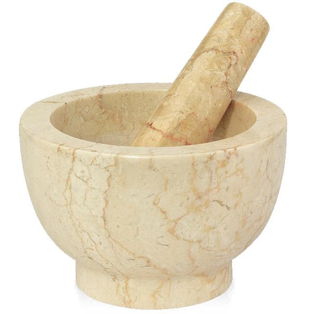CILIO Mörser strukturierter Marmor 8,5cm Ø13cm elfenbein   460045