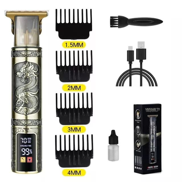 Tondeuse Cheveux Professionnelle Recharge USB Écran LCD Barbe, Corps & Cheveux