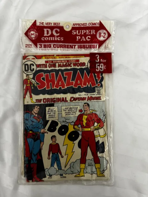 Shazam! #1  DC comics - 1973. KEY issue Still Sealed. With 3 Separate Books.