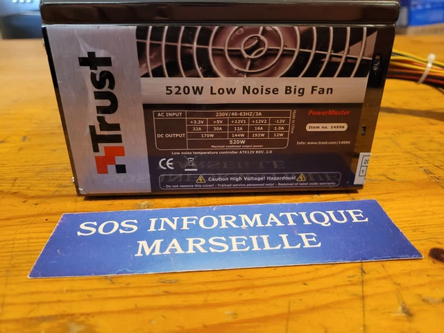 Alimentation PC Seventeam ST-522HLP – 520W – ATX – Occasion
