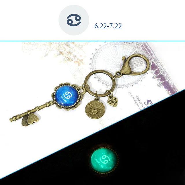 2 Pcs Hanging Keychains Pendant Birthstone Keychain Wallet Keychain Key Ring 7
