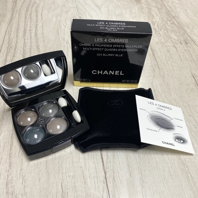 Sombra De Ojos Cuadrada Chanel Les 4 Sombras 324 Azul Borroso Multiefecto Nueva En Caja Original