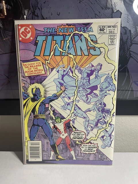 New Teen Titans 14 - Origin Doom Patrol - Newsstand - 1st App Brotherhood Evil