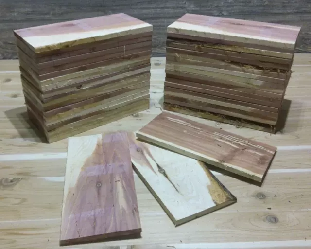 AROMATIC RED/WHITE CEDAR 1/2" x 6.75" x14-3/8" Lumber Decorative X4 Boards