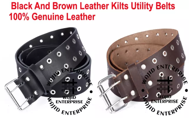 Scottish KILT BELT Genuine Calf Leather 3mm Thick Men's Utility KILTS Belts