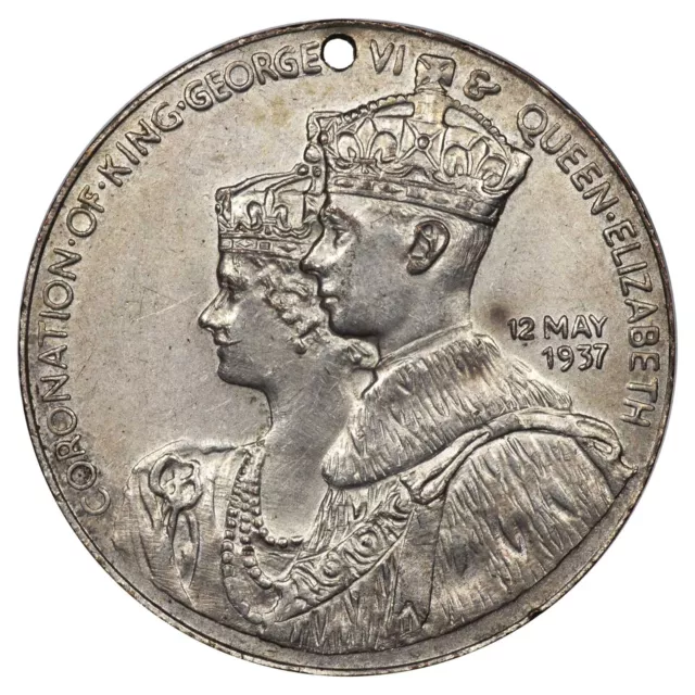 UK Medal 1937 Coronation King George VI Queen Elizabeth Bronze Silver