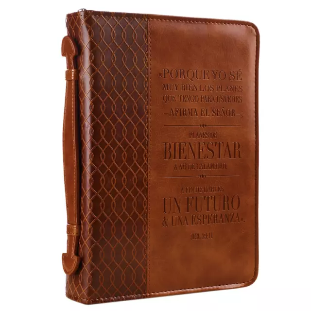 Jeremiah 29:11 Two-tone Bible / Book Cover - Forro para Biblia Large Spanish and