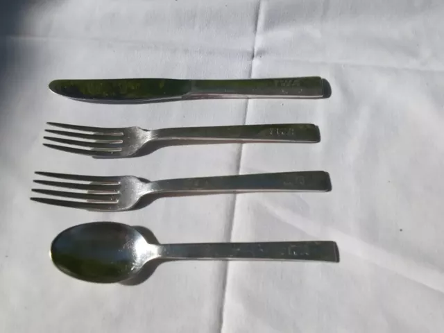 Vintage 5 TWA Forks spoon Knife flatware silverware airline