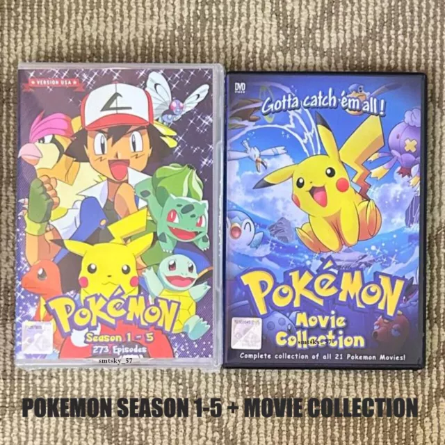 POKEMON SEASON 1-5 VOL.1-273 END US ENGLISH DUBBED VERSION REGION ALL DVD