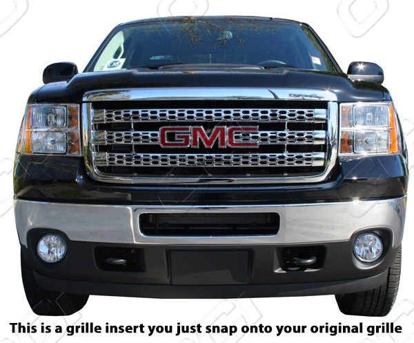 Chrome Fit 2011-2014 GMC Sierra 2500/3500HD Denali Style Front Upper Grill Grille