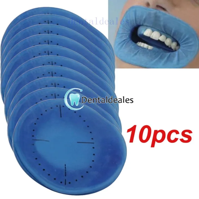 10Pcs Retractor de Mejillas Abridor Azul Presa de Goma Estéril Desechable Dental