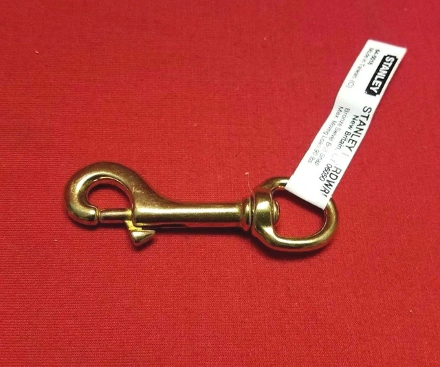 1/2" Round Eye Swivel Bolt Snap Stanley Hardware 64-5018 Satin Bronze