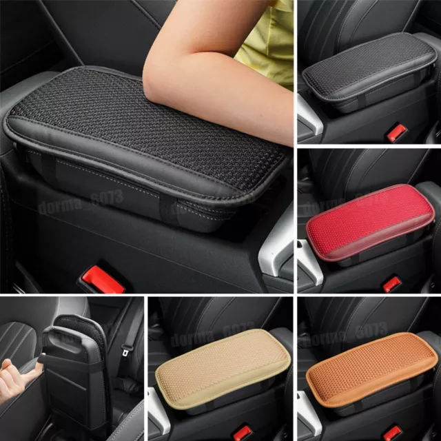 1x Car Armrest Pad Cover PU Leather Center Console Box Cushion Mat Protector