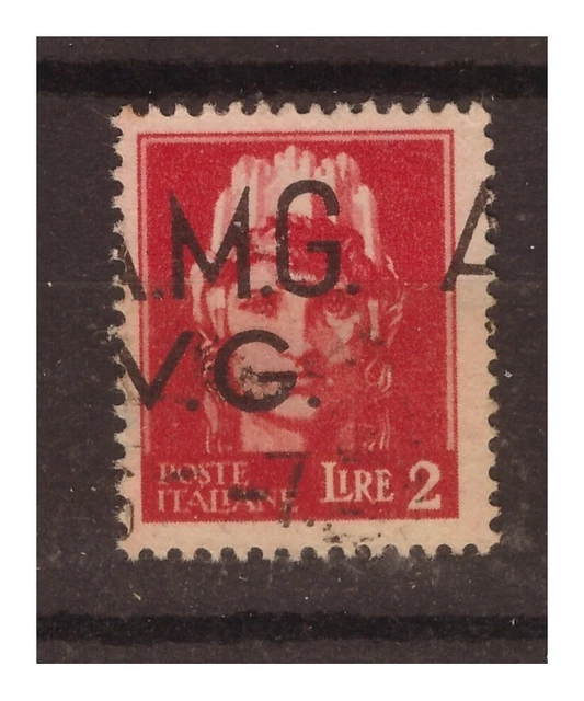 Trieste AMG VG - Lire 2 Soprastampa Moved - Used