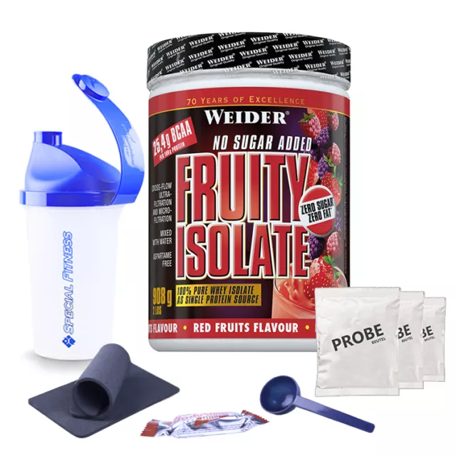 61,66€/kg Weider Fruity Isolate Whey Protein Eiweiß 908g Dose + BONUS