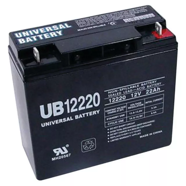 UPG Sealed Lead-Acid Battery - AGM-type, 12V, 22 Amps, Model# UB12220