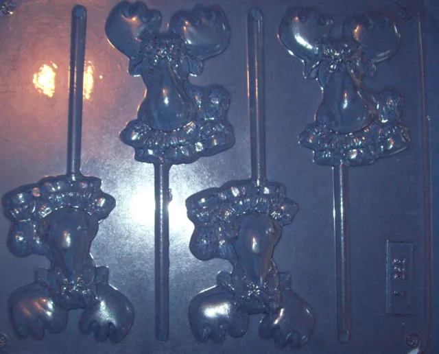 Four Moose Shapes Chocolate Mould Or Chocolate Lollipop Mould