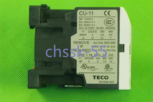 1 pz nuovo contattore CA TECO CU-11 3A1b 24 VAC