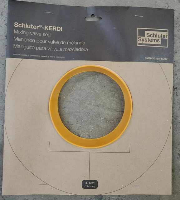 SCHLUTER KERDI PIPE Seal 3/4” and Mixing Valve Seal 41/2" 9.00 PicClick