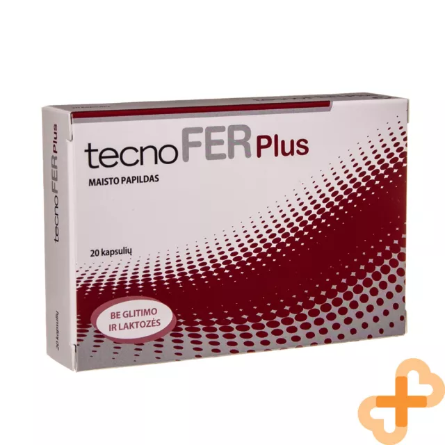 TECNOFER PLUS 30 mg Gluten And Lactose Free 20 Capsules Immune System Support