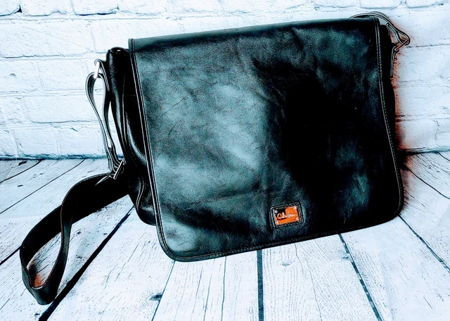 Cole Haan LARGE Black Leather Crossbody Bag Purse Computer Bag Adjustable Strap Cole Haan LARGE Black Leather Crossbody Bag Purse Computer Bag Adjustable Strap