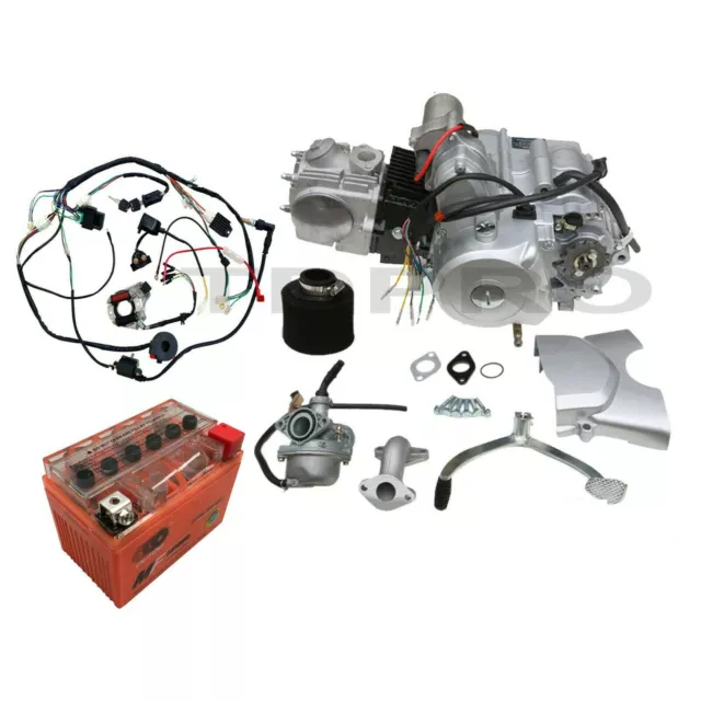 125cc Semi Auto Engine Motor + Wiring kit + Battery PIT QUAD DIRT BIKE ATV BUGGY