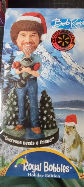 Bob Ross Bobblehead–"Everyone needs a friend" Royal Bobbles Holiday Edition *New