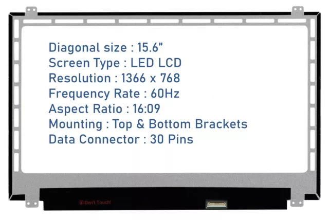 New 15.6" Led Matte Screen Display Compatible For Nt156Whm-N32 V8.0 Notebook 2