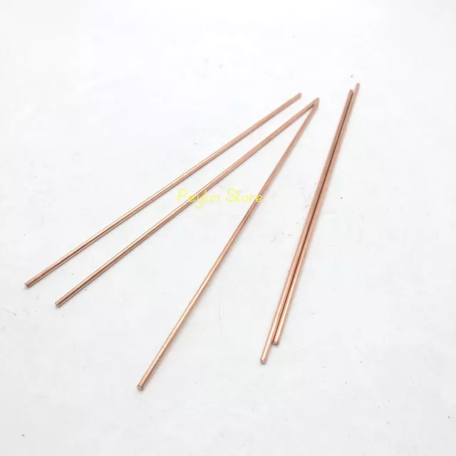 Red Copper Rod 1.5~7mm Diameter Round Stick Bar Electrode 200mm Length