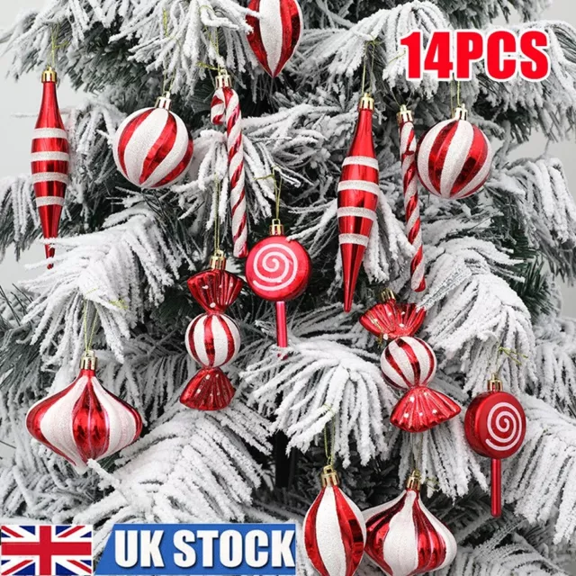 Giant Red & White Glitter Candy Cane or Sweet Christmas Tree Display  Decorations
