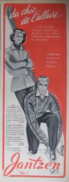 1953 Press Advertisement Jantzen Spindle Du Chic De L'allure - Advertising