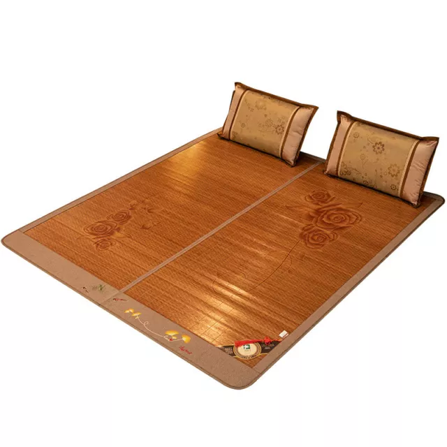 Summer sleeping mat Bamboo bed cover Luxury bed-mat for hot summer big rose set