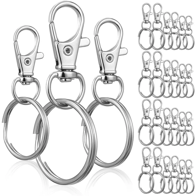 30 Pcs Lobster Claw Closure Clasps Jewelry Making Key Chain Clip Hooks Key Ring