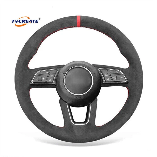 DIY CUSTOM HAND Stitch Alcantara Steering Wheel Cover for Audi A3 A4 A5