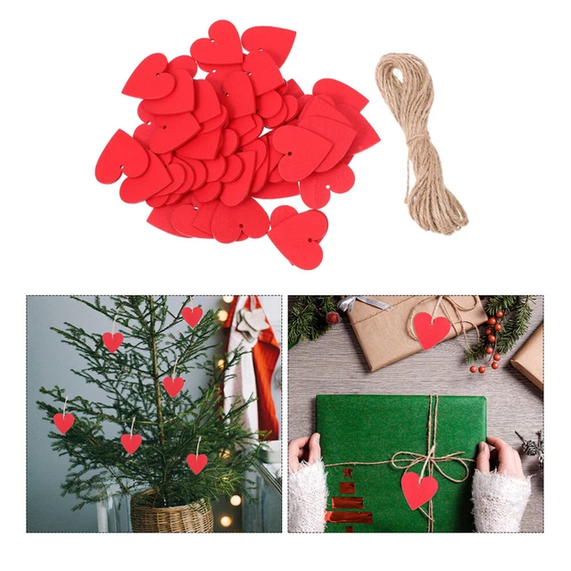 2 Set San Valentino Legno Ornamenti Bellissime Decorazioni Appese-Festa-Decorazioni