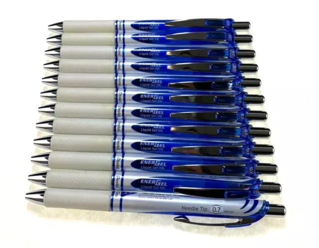 Pentel EnerGel Pearl Gel Pens Blue Ink Dozen BLN77PW-C 12 Units New