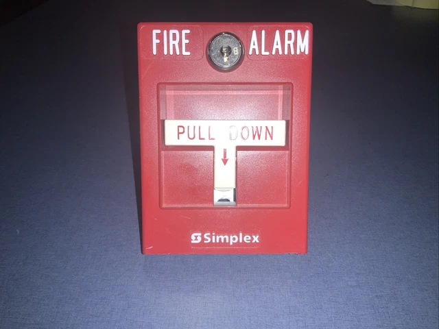 SIMPLEX 596B TYPE; Fire Alarm System Pull Station, Simplex Recorder ...