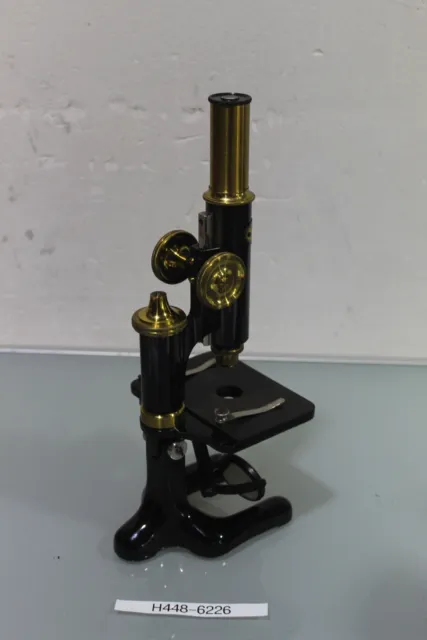 ED. Messter Berlin antikes Mikroskop Messing mit Holzkasten(H448-6226-A48) 11